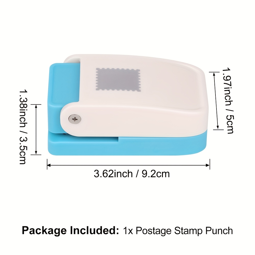 TEMU Poinçon rectangulaire pour timbres- 1x0,8 pouce/2,5x2,1 cm ; Poinçon à pour manuels sur papier et scrapbooking ; Fournitures pour œuvres d'art,