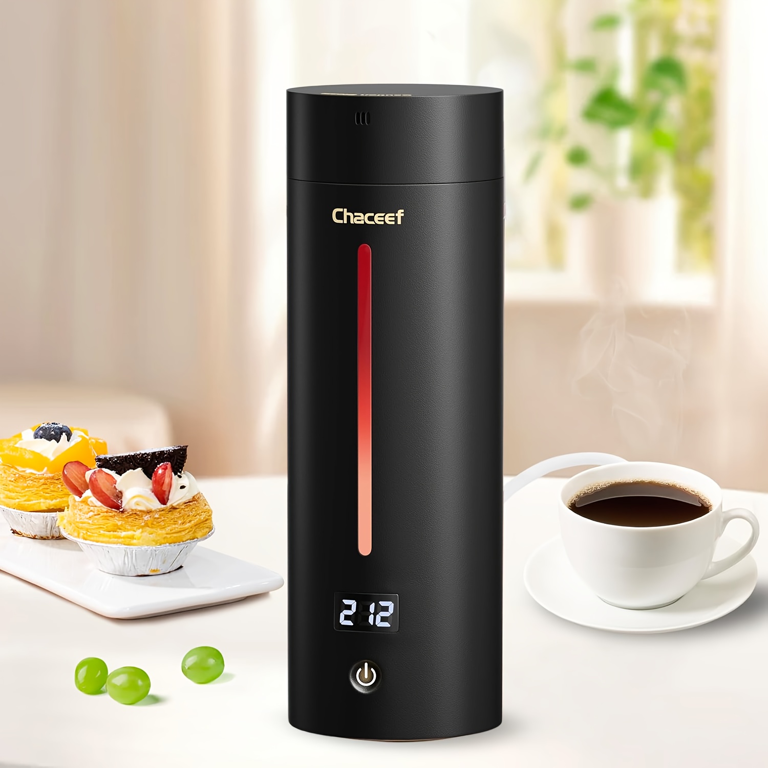 TEMU Travel Kettle, Portable Electric Kettle, 350ml Electric Kettle With 5 Variable , 304 Stainless Steel Hot Water Boiler With Auto Shut-off Boil