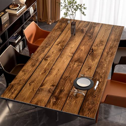 1pc vintage wood grain table mat natural texture rich in texture fashionable and counter mat room coffee table dining table office computer desk non slip mat gift for friends decoration