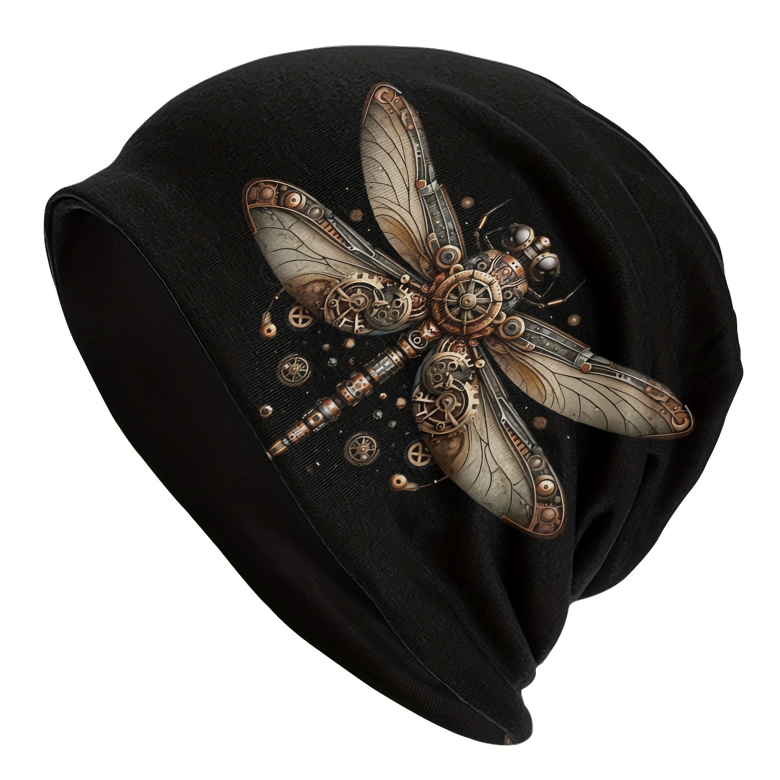 

Steampunk Style Dragonfly Beanie Hat - Thin And Soft Bonnet Cap For Men And Women - Ideal Gift Choice For Sports Enthusiasts
