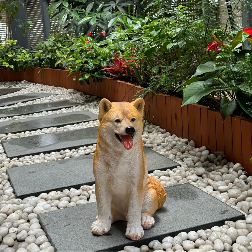 

Lifelike Dog Statue - Resin Sculpture For Garden, Patio & Home Decor