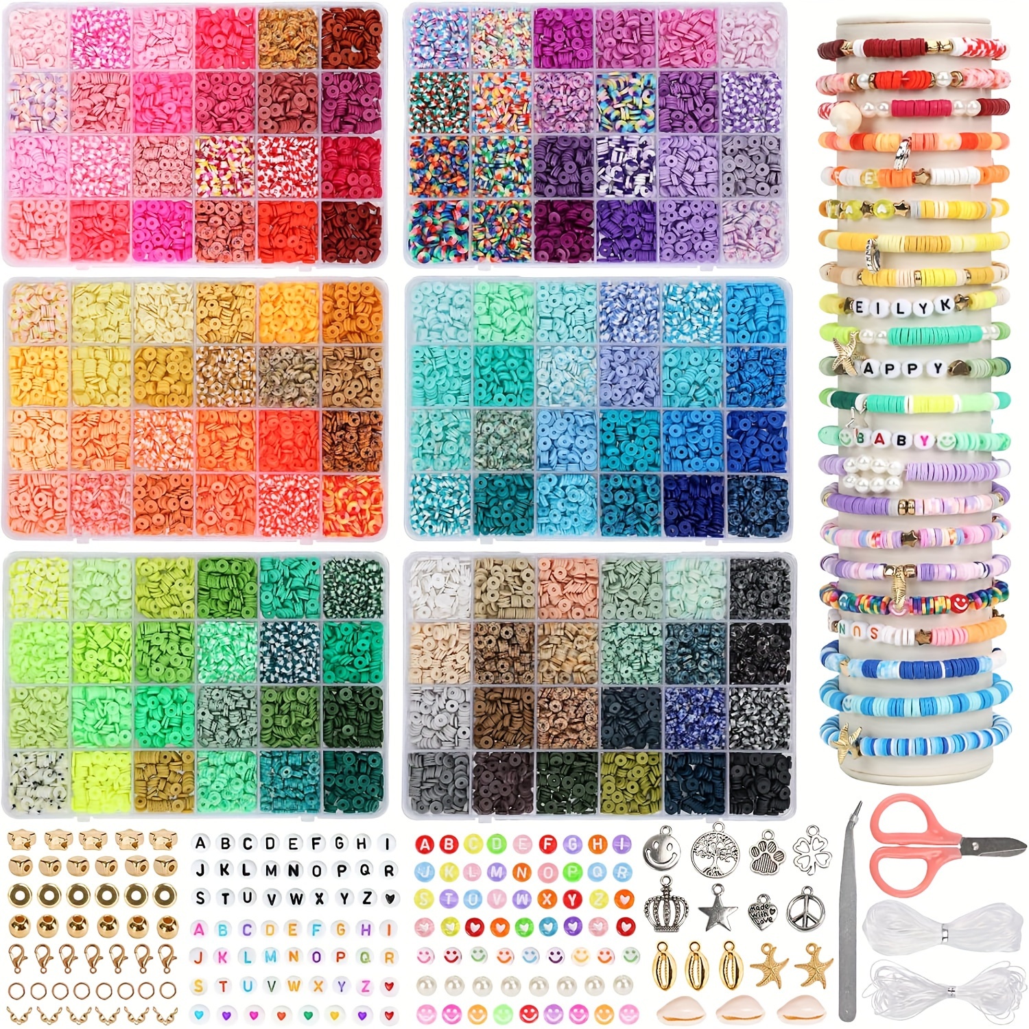 

15000pcs, 144 Of , Diy Bracelet Jewelry Making Kit, Stone Jewelry, Handicraft Christmas