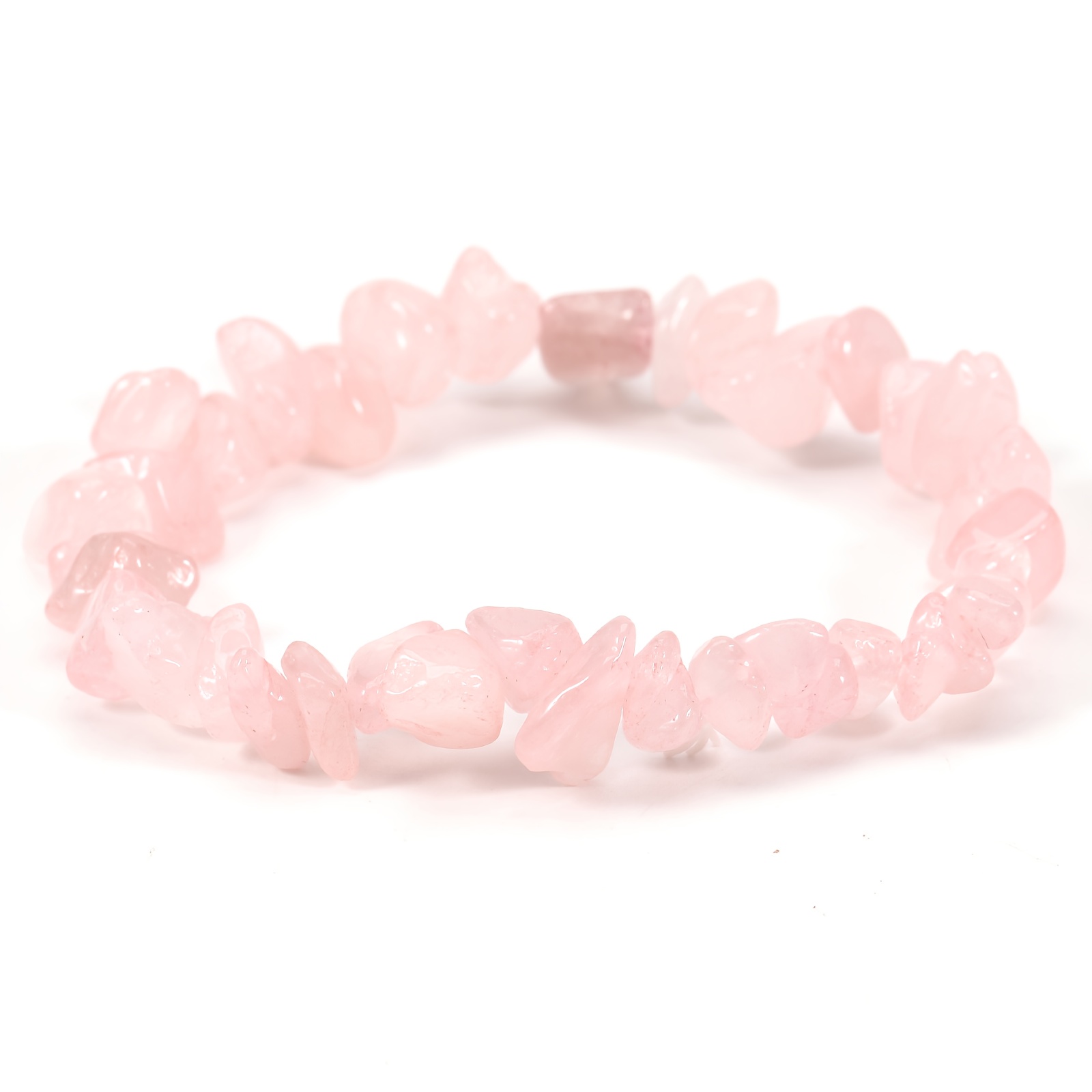 TEMU 1pc Colorful Irregular Gravel Natural Stone Bracelet, Elastic Adjustable, Simple Unisex Versatile For Daily Wear
