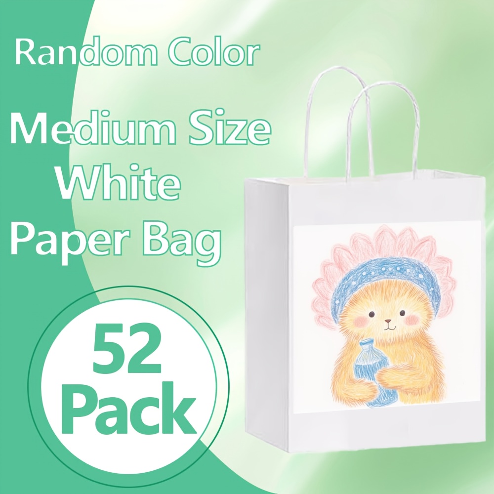 Flower Cap Bear Print Bottles with Handles, Reusable Gift Bags