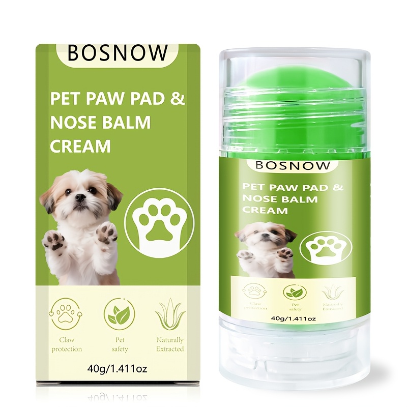 40G Pet Paw And Nose Care Stick, Plant Extracts, Preventing Paw Cracks, Keeping Paws Soft And Moist, Forming a Barrier for Your Beloved Pet'S Health, Suitable for Cats And Dogs, Portable, Powerful Moisturizing, Deep Nourishment, Pet Skincare