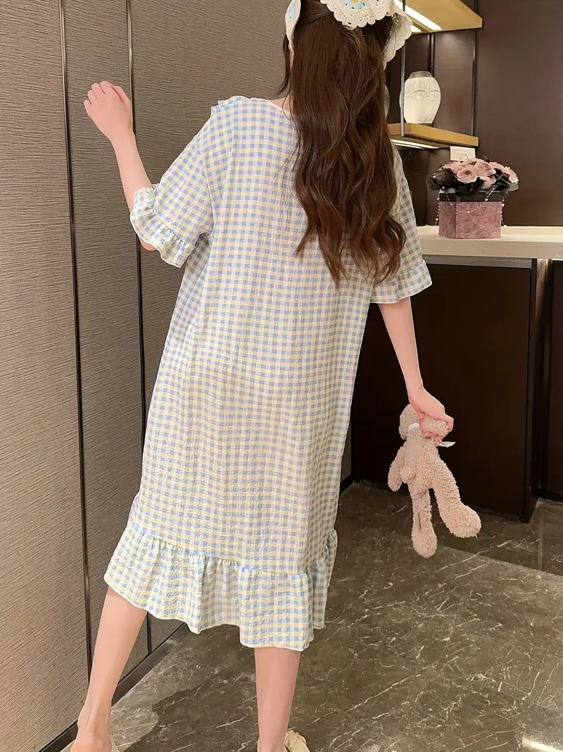 loose dress like garment for sleeping Snug Reverie Elegant Modest Cream White Autumn Sleep Long Nightgown,Women's Cute Princess Style Loose Round Neck Long Sleeve Sleepwear,Vintage Long Sleep Dress