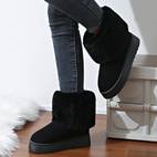 womens winter fluffy boots platform soft sole plush lined warm boots non slip snow boots