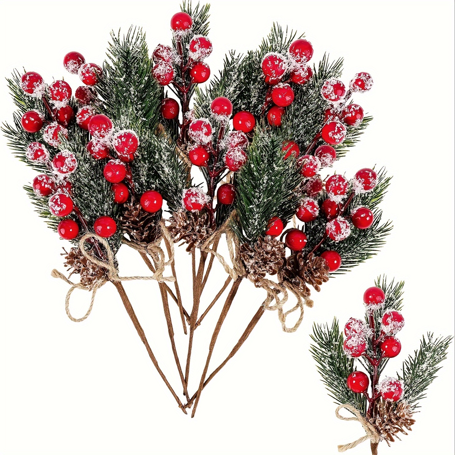 

10 Pcs Christmas Decorations: Diy Plastic , Red , And - For Décor