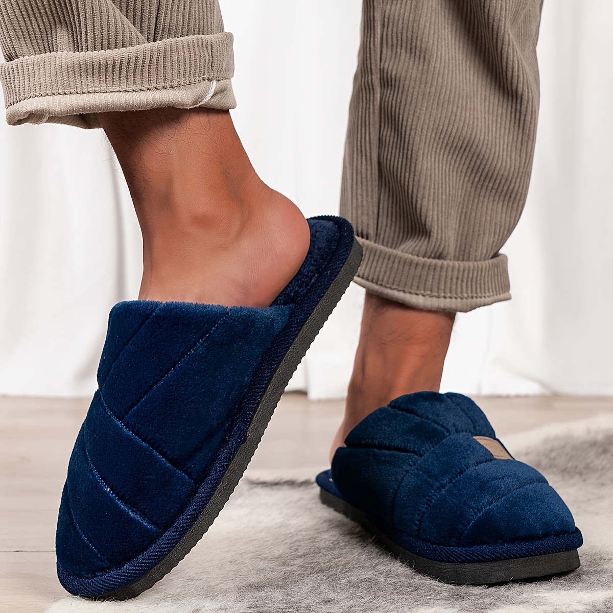 Mens Slippers Warm Slippers With Arch Support Versatile -Womens