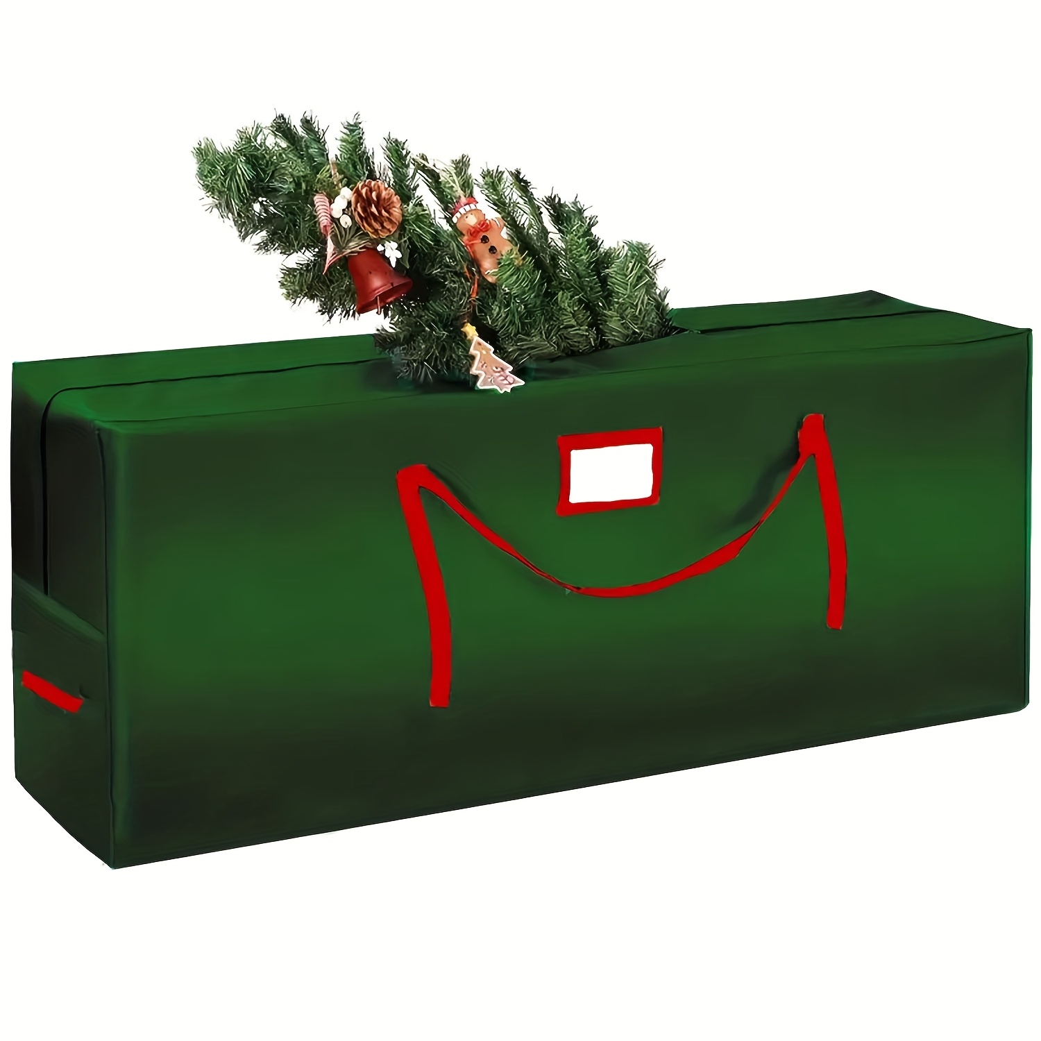 Christmas Tree Storage Bag - 228.6 Cm Large, Double Zipper, Rectangular Shape, Use, Ideal For Holiday Protection And Storage, Christmas And Thanksgiving Decoration