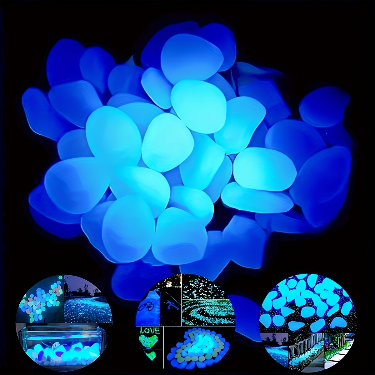 

100 Resin Stone For Garden Landscape, Outdoor Decoration, Potted Plants, Parks And Aquariums-non-toxic Fluorescent Stone