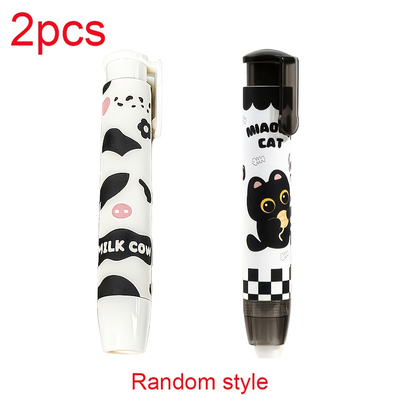 TEMU 2pcs Gommes à Presser Animaux Mignons, Style Motif Aléatoire, Fournitures Scolaires et de Bureau pour Étudiants, Papeterie Spéciale, Effacement
