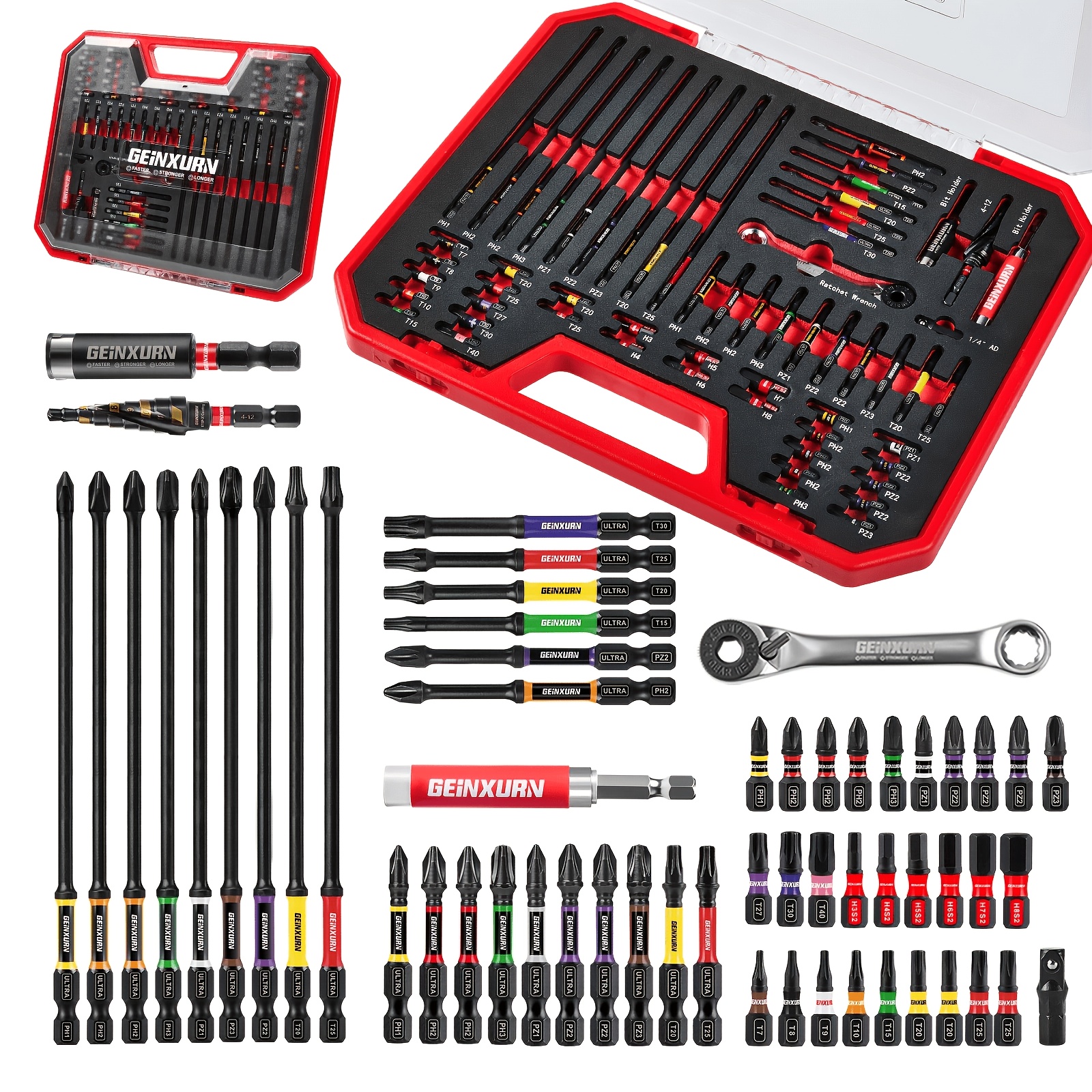 TEMU Kit d'outils de serrage d'écrous 58 pièces, outils de serrage d'écrous multi-spécifications, s' aux besoins de réparation variés ; Matériau de