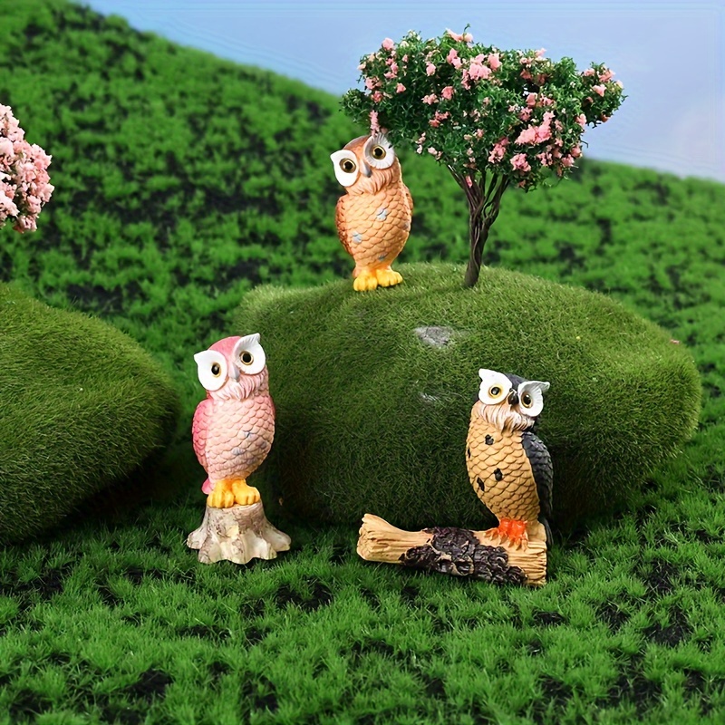 50 Mini Gufetti In Resina Fluorescente, 5 Colori, 1.6cm, Per Decorazioni Fai-Da-Te, Casa Delle Bambole E Acquario - 3