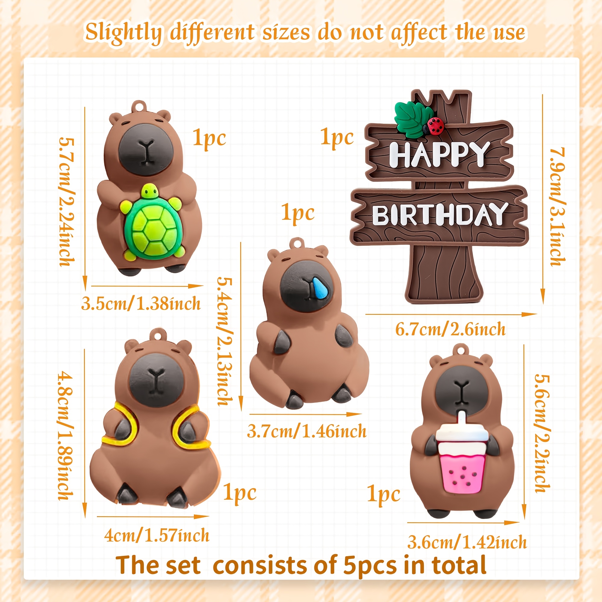 Image of Laventy 5pcs Cake Toppers Mini Cake Decorations Birthday Party Supplies For Cake Topper Summer Pool Gender Reveal Party Favors