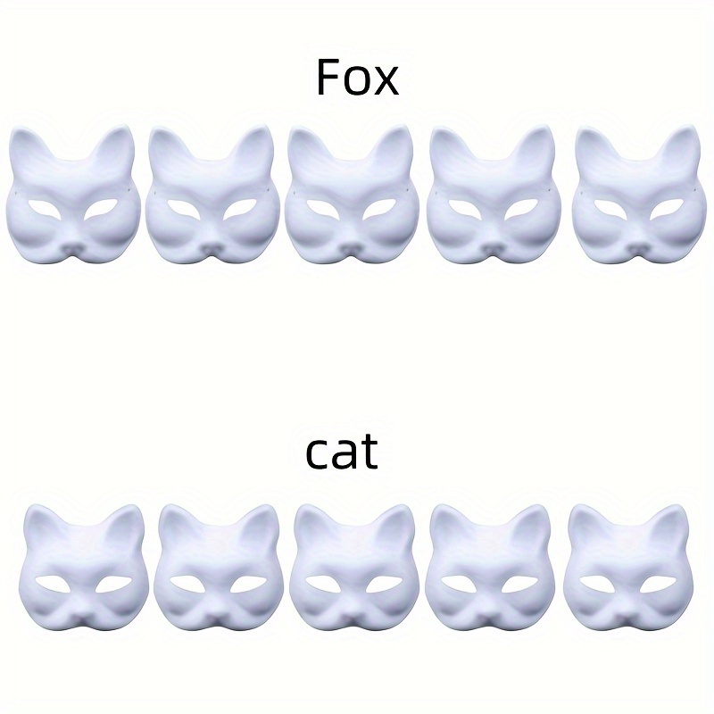 

[top-] 10pcs Cat 5pcs Fox 5pcs Combination Diy , Blank Diy Halloween Playing