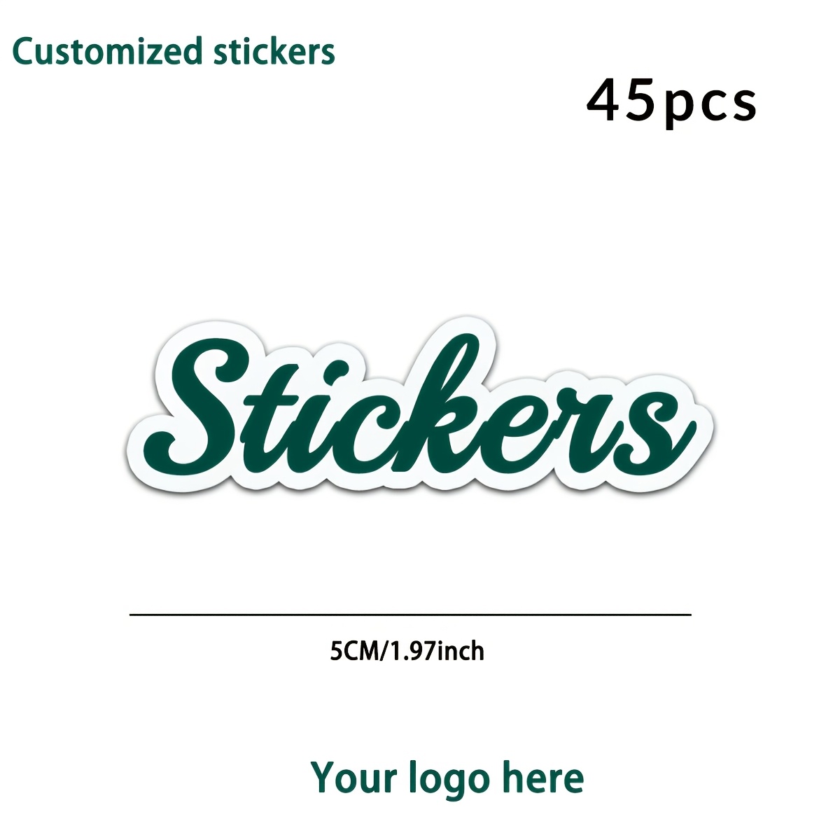 E-shop 45/90/240 Stück 5*5cm individueller Aufkleber, personalisierter Aufkleber, Logo-Aufkleber, Geschäftsaufkleber, Etikett