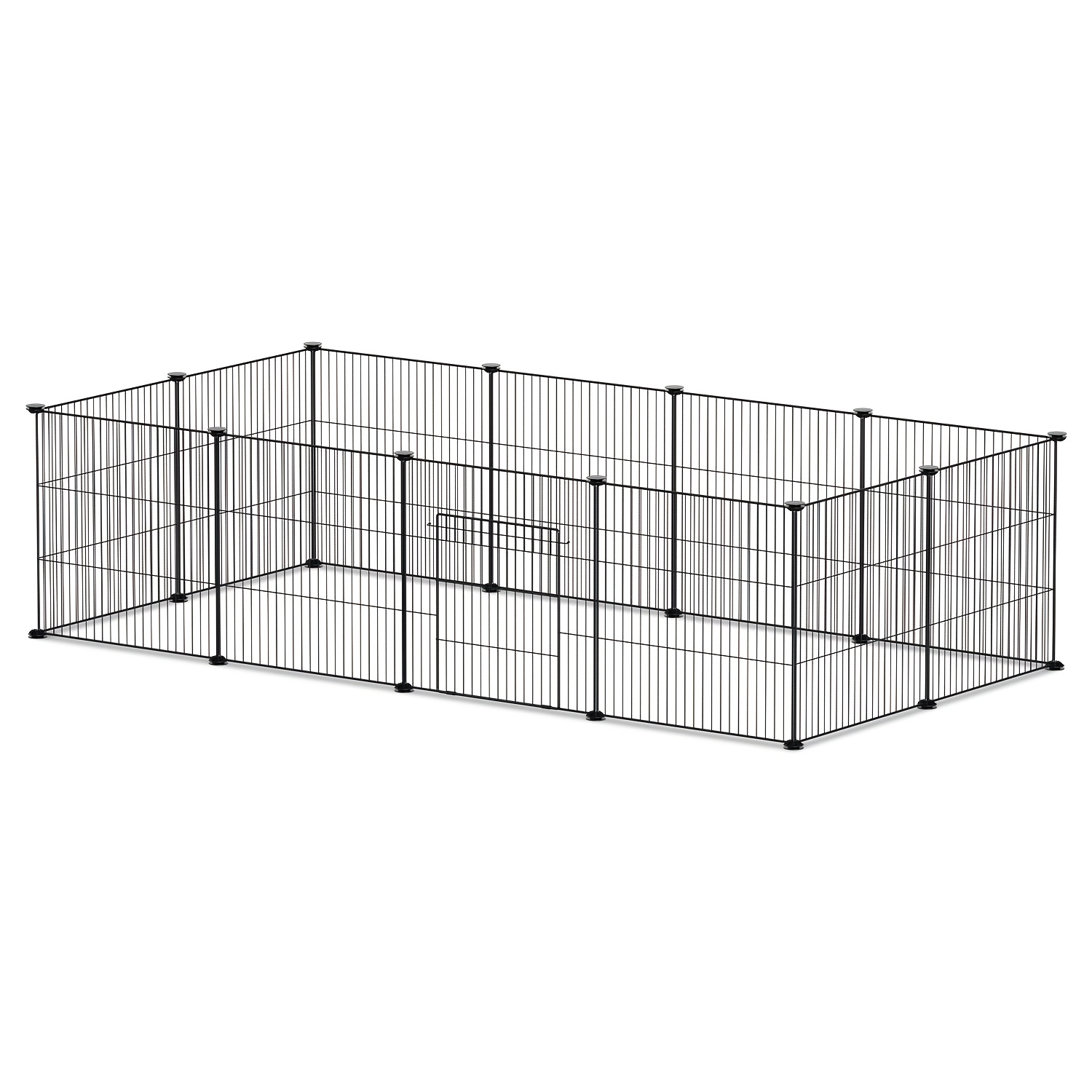 TEMU Recinto per Animali Domestici 12/24 Pannelli con Porta, per Interni ed Esterni, Recinto Espandibile per Piccoli Animali