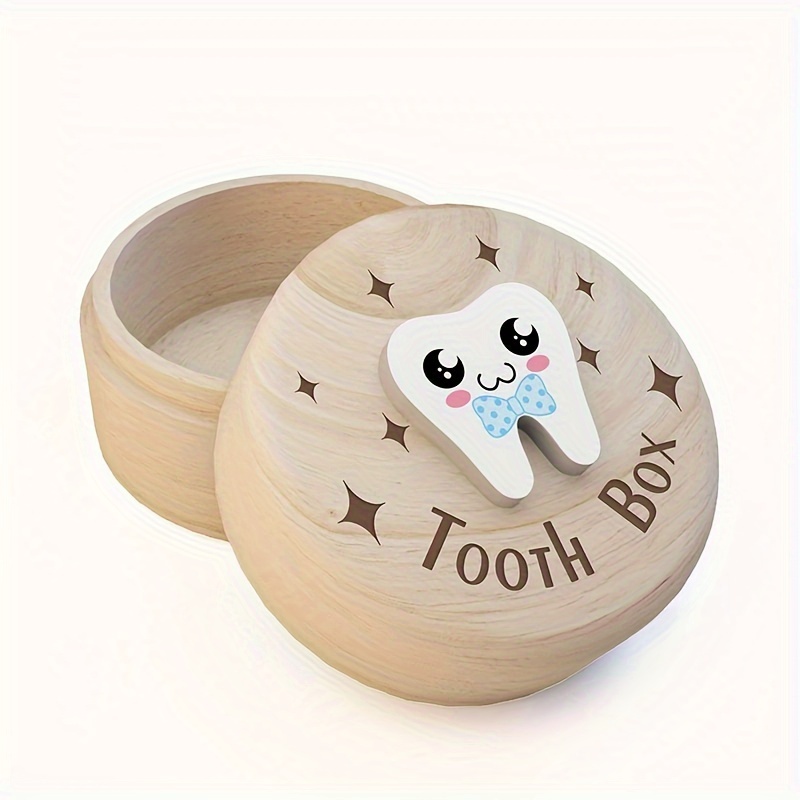 1pc Wooden Tooth Fairy Keepsake Box, Fetal Hair Collector Storage Case, Birth Souvenir Preservation Container, Home Decor, Birthday Gift