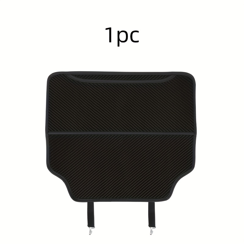 Image of Car Seat Rear Storage With Anti-kick Pad, Seat Backrest Storage Bag/anti-dirt Protection Pad/carbon Fiber Texture Design, Hook Fixation, Good For Car Interior And Multifunctional Car Additions