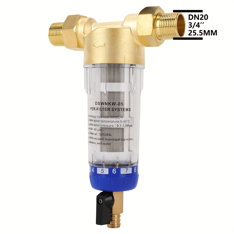 1pc Pre Filter, Stainless Steel Mesh Purifier, Central Prefilter Water Filter, Sediment Filtration, Water Filter