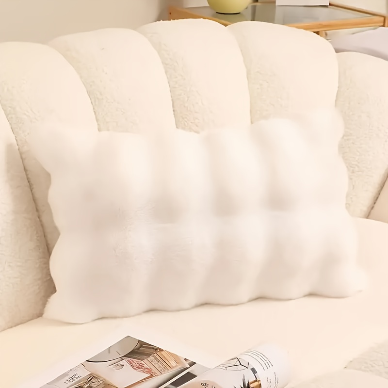 1pc Rabbit Plush Pillow Sofa Backrest Car Bedside Cushion Pillow Office Princess Pink Girly Heart With Filling