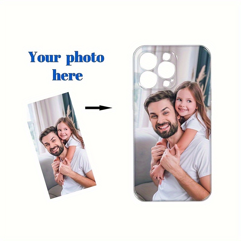 

Coque de téléphone personnalisée avec votre photo - Compatible avec iPhone 14, 13, 12, 11 Pro Max, Mini, X, XS, XR, 6, 7, 8 Plus et SE (1 photo - 1) (1 photo, transparente)