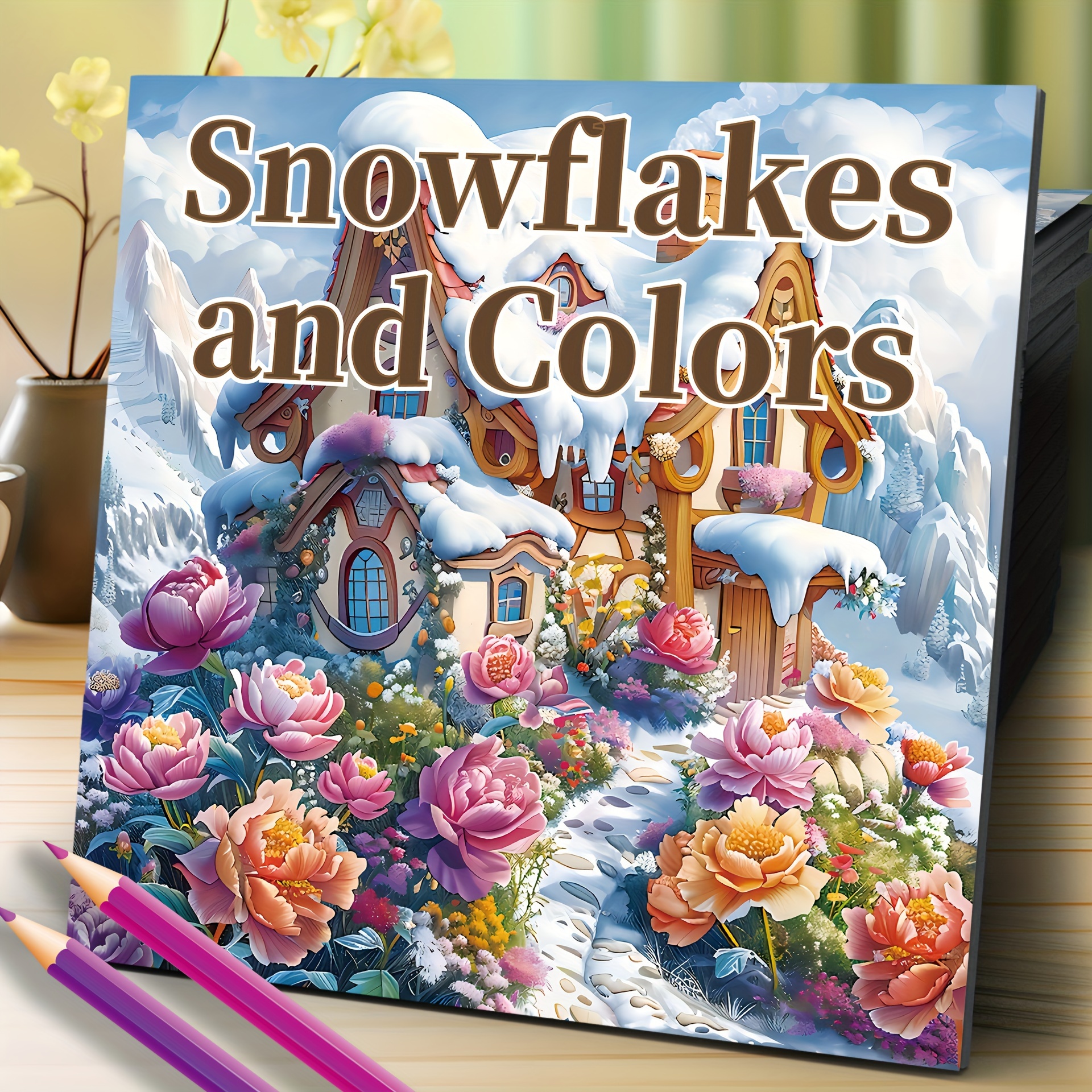 

Deluxe Snow Park Themed Adult Coloring Book - 20 Thick Pages, Ideal For Halloween, Thanksgiving, Christmas & New Year's Gifts