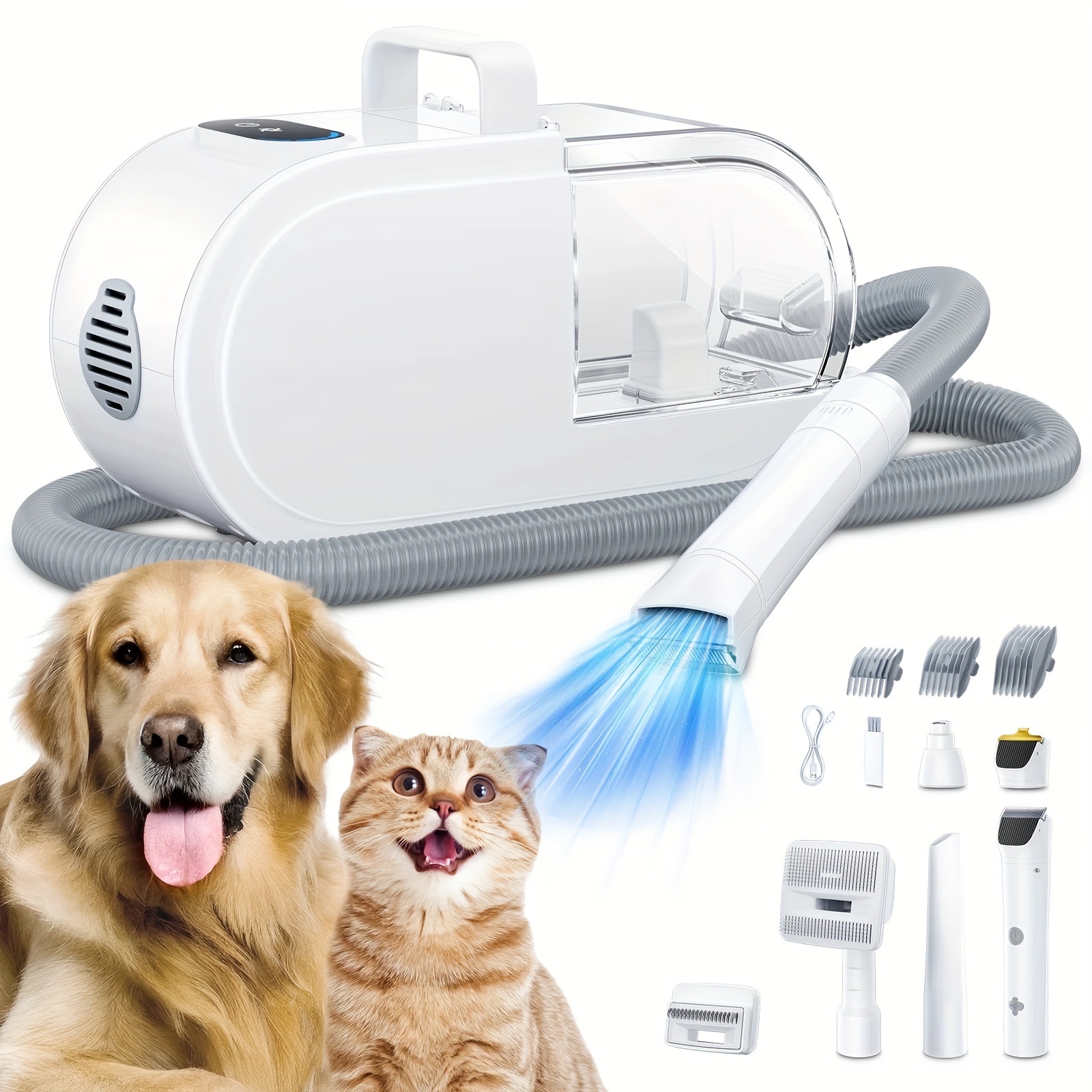 

Dog Grooming Vacuum, 2.7l Dog Hair Vacuum With Dog Trimmer, Nail Grinder, Claw Trimmer, 3 Suction , Dog Groomer With Grooming Tools, Pet Grooming Vacuum For Dogs And Cats