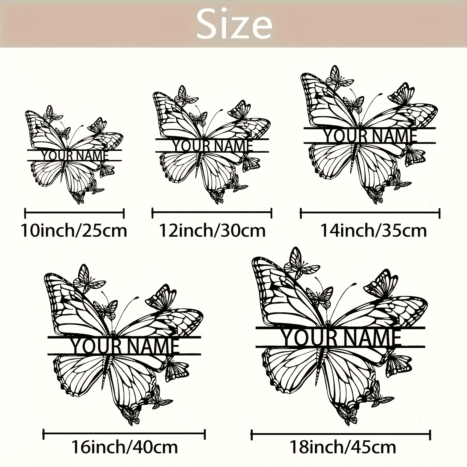 TEMU 1pc Personalized Metal Name Plate, Custom Family Name Wall Art, Durable Metal Material, Gift.