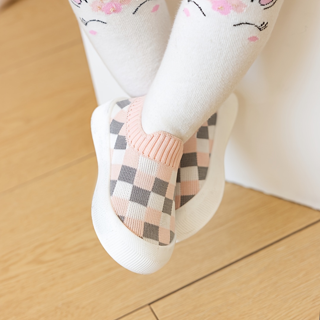 Casual Comfortable Plaid Slip On Woven Shoes For Baby Boys, Breathable Lightweight Walking Shoes For Indoor Outdoor
