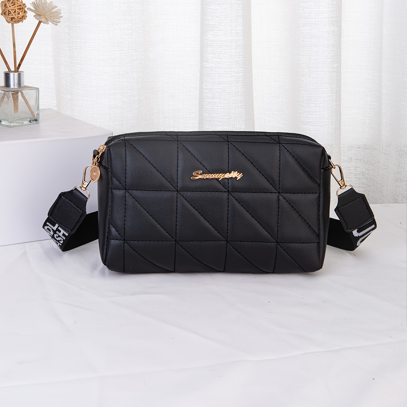 Image of Women's Dual-zipper Crossbody Bag, Simple And Versatile Large-capacity Shoulder Bag, Travel Bag