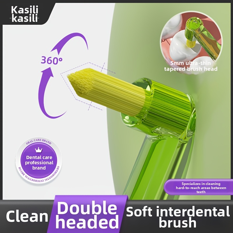 Kasili Dual-Headed Toothbrush with Soft Bristles for Wisdom Teeth