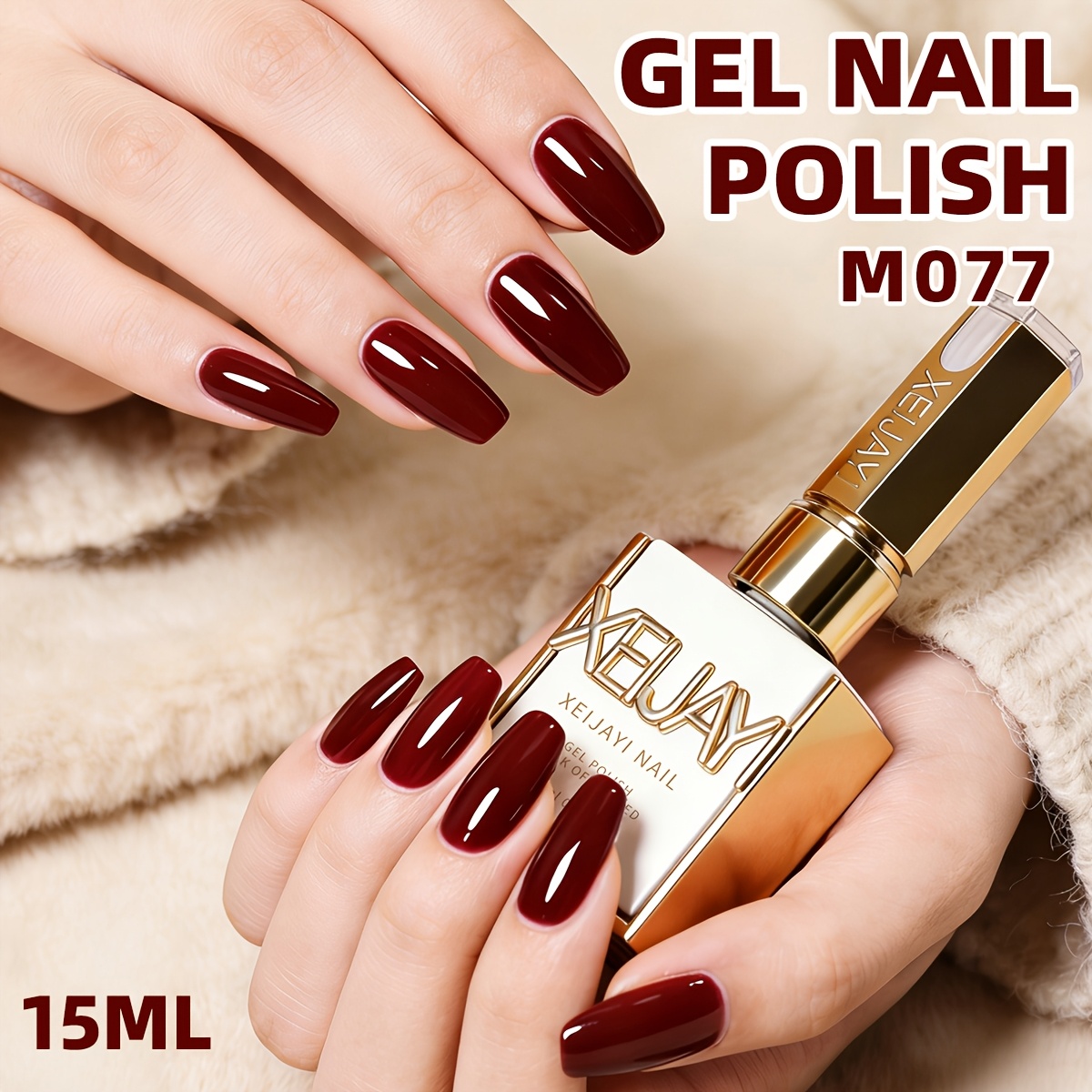1pc 15ml Long-lasting Solid Color Gel Nail Polish Monochrome . Perfect For Beginners And Easy And Trendy At Home
