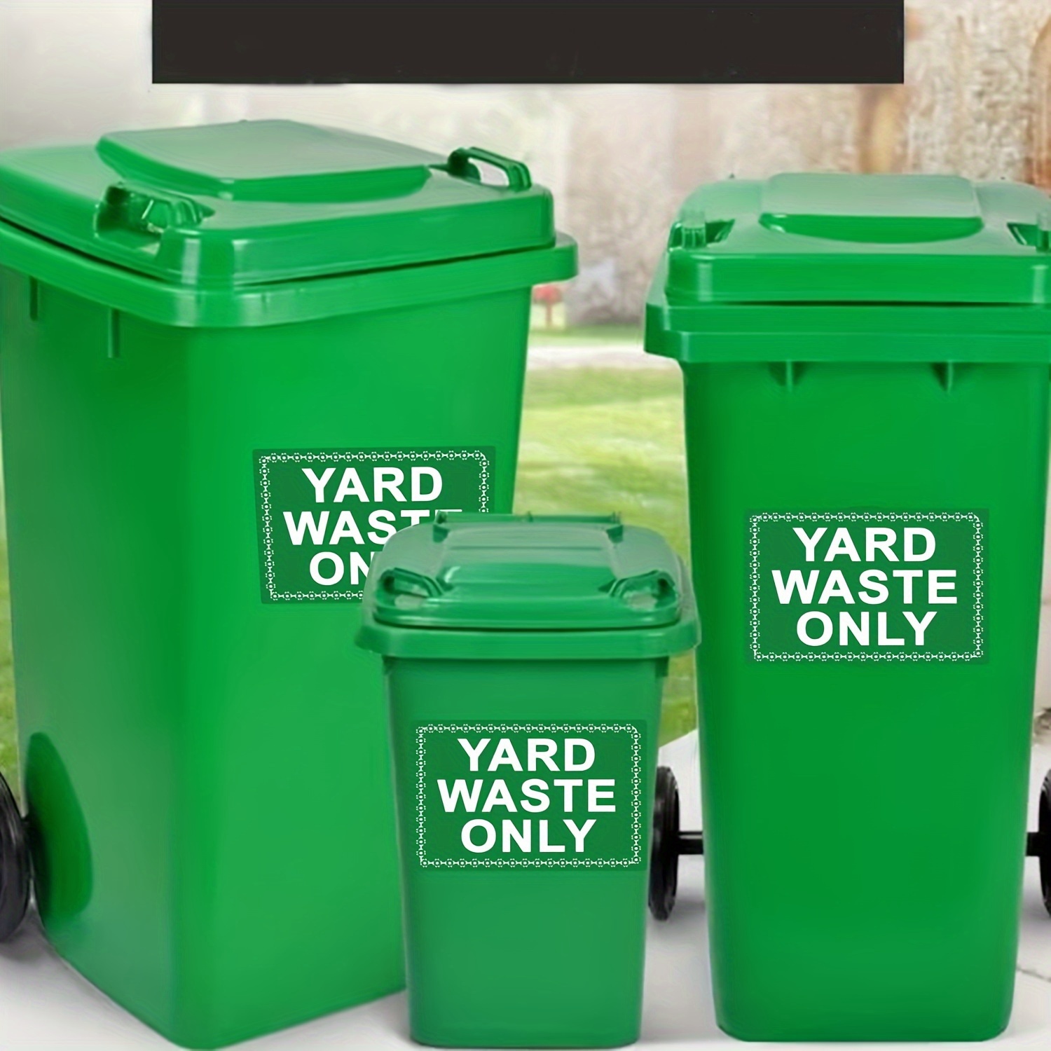 Well Tile Yard Waste Sticker Yard Waste Decals Recycle Yard - Temu