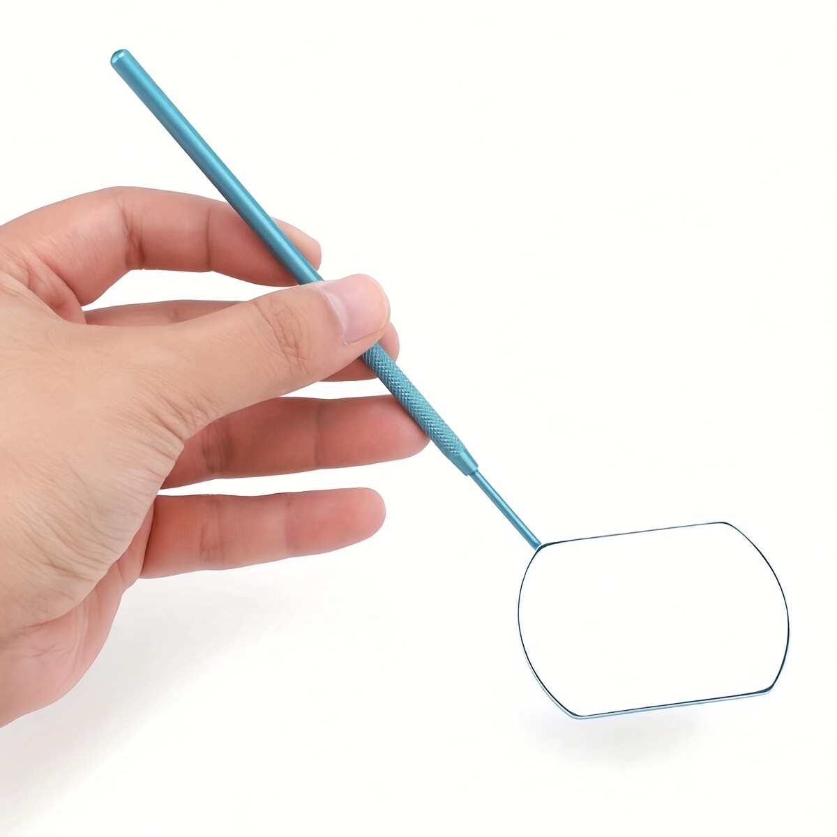 Portable Handheld Stainless Steel Makeup Mirror for Eyelash Extensions