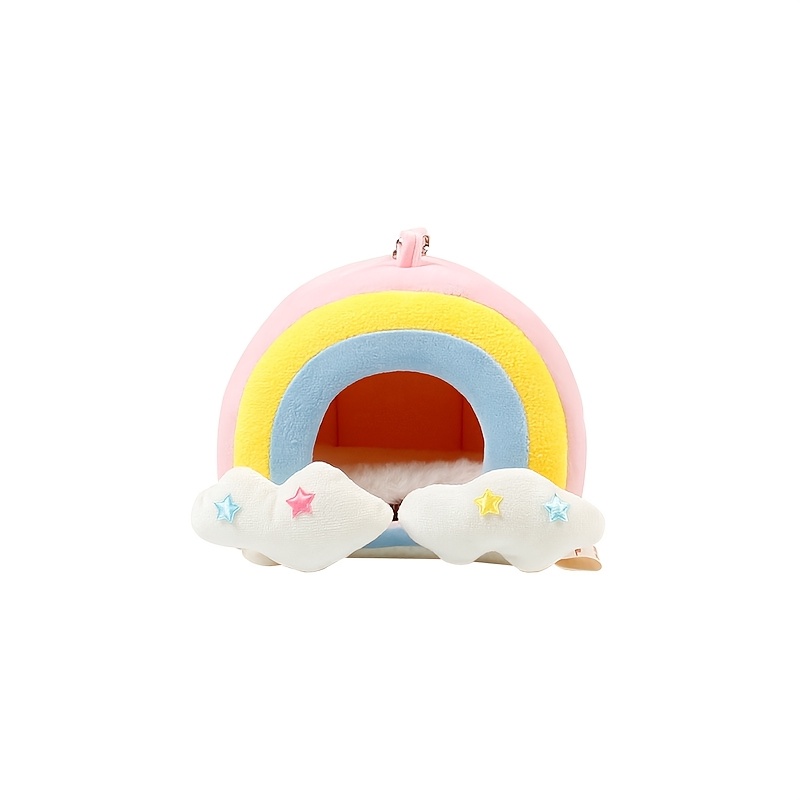Hamster Hideout with Cute Rainbow Design