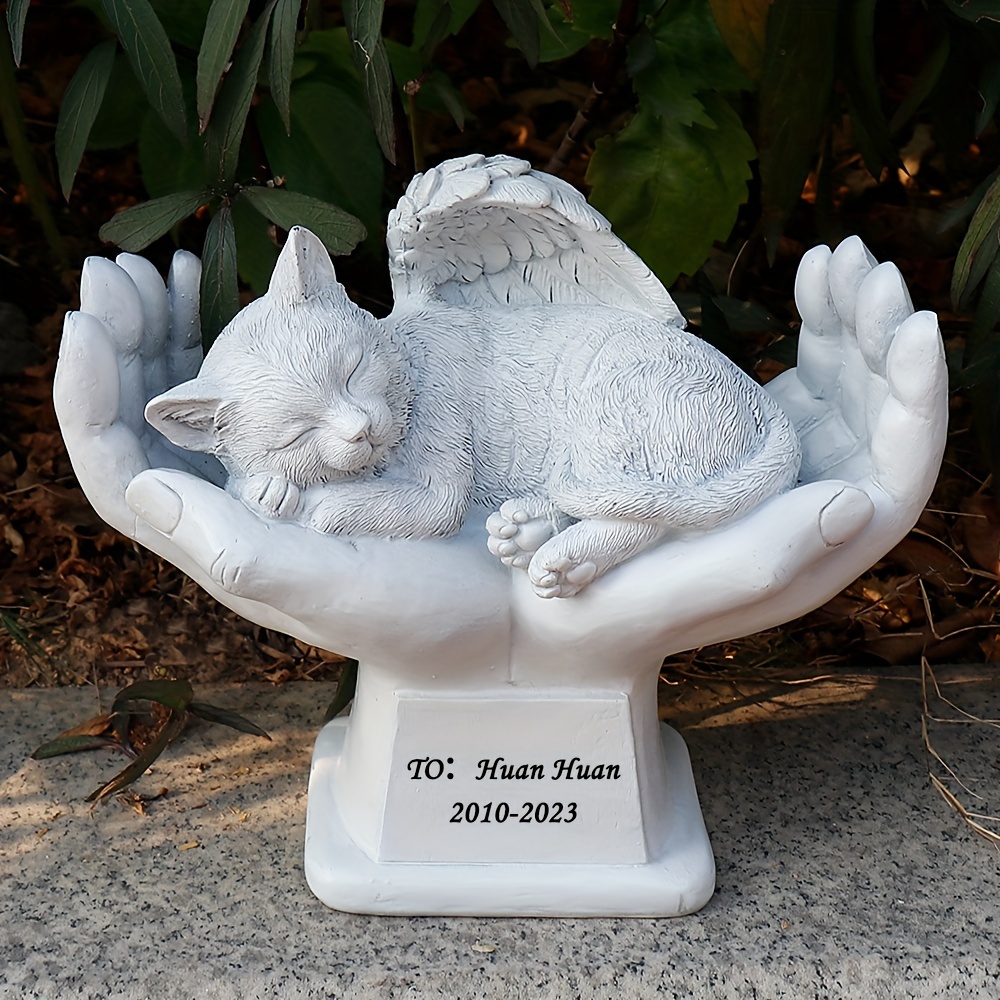 

Customized Palm Cat Pet Tombstone Customization, Pet Memorial Stone Engraved With Name And Date, Yard Lost Pet Memorials