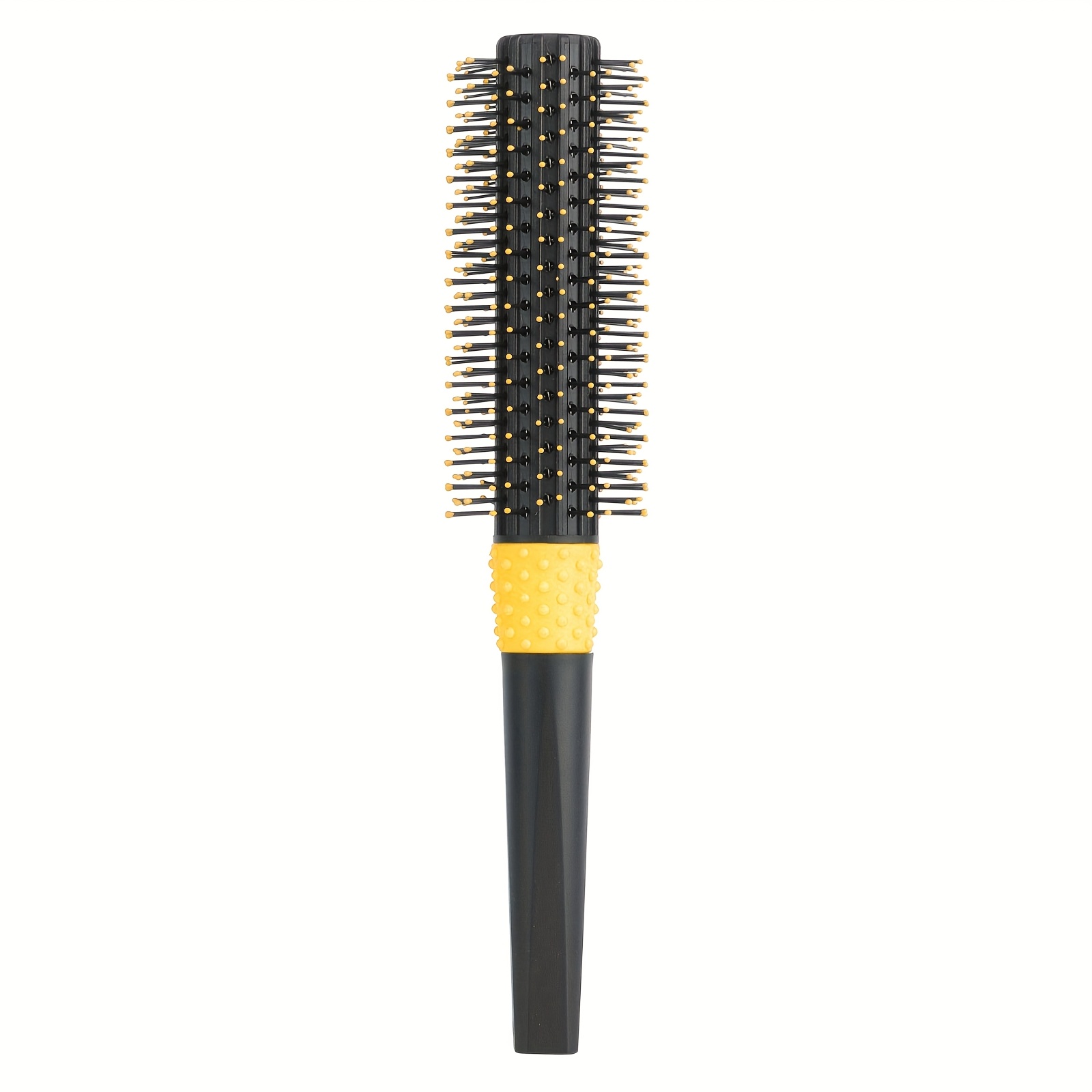 Image of Round Hair Brush With Nylon Bristles – Heat-resistant Blow Drying Styling Brush With Abs Handle For Smooth Curling And Detangling, Ideal For Medium To Long Hair