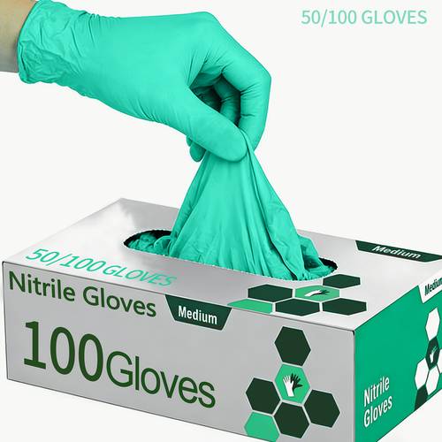 dark green nitrile gloves are suitable for tattooing kitchen and bathroom cleaning powder free latex free reusable and suitable for
