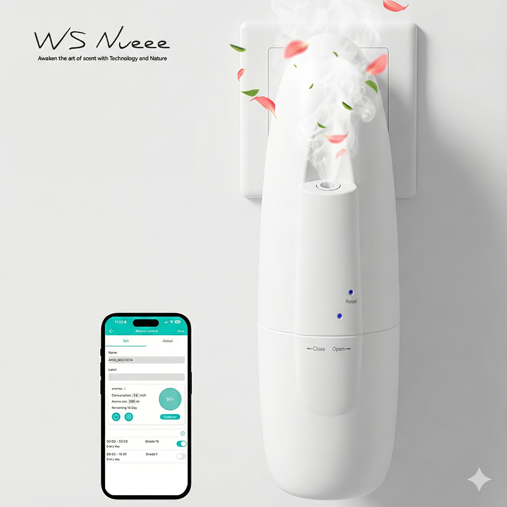 TEMU -in Essential Oil Diffuser 100ml | Relaxing Machine With App Control | Waterless, Quiet, Long Lasting | Perfect For Yoga, Spa, Bedroom