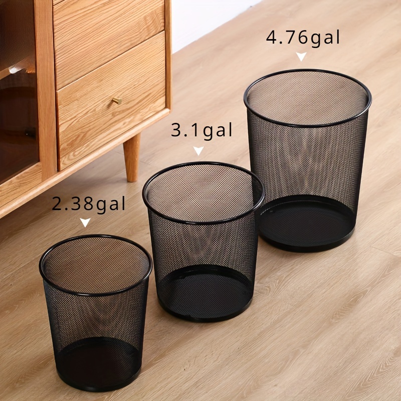 

1-pack Mesh Waste Basket, Iron Material, Large Capacity, For Home, Office, Kitchen Storage, Wholesale