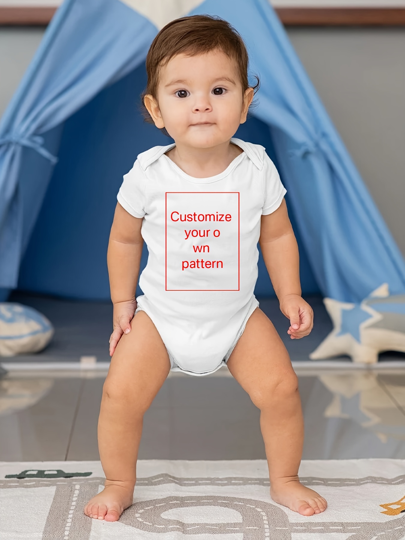 Baby clothes with sales names on them