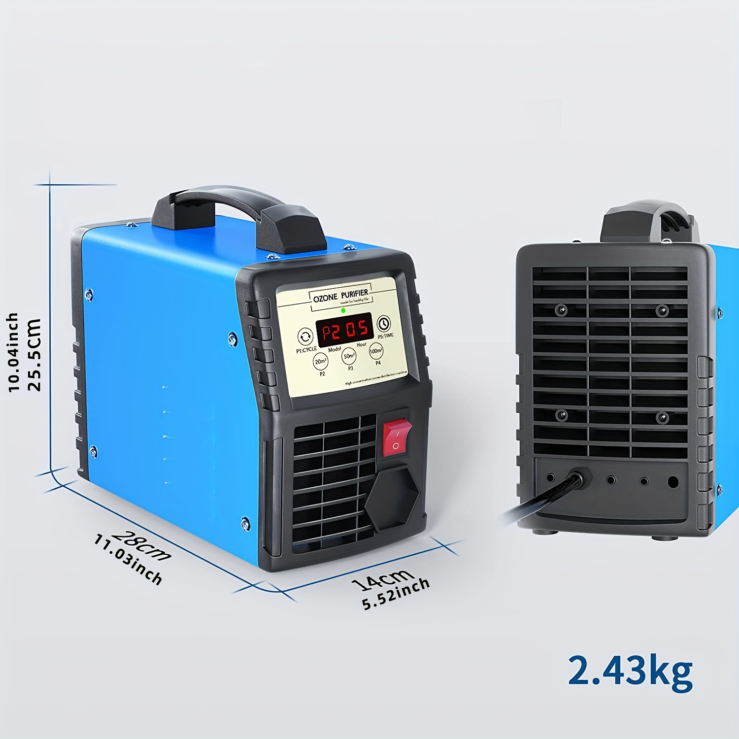 Generador de Ozono, Purificador de aire, esterilizador. 110V. Portatil.