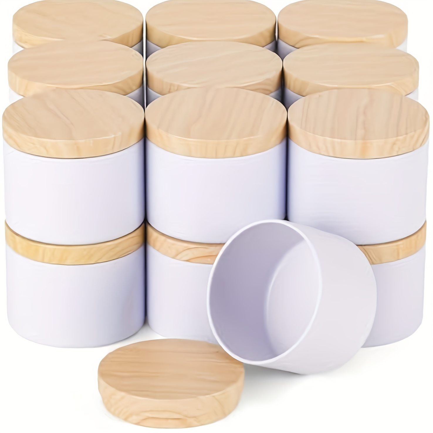 44pcs set of white empty candle jars 4 ounces candle jars great for diy candle making arts and crafts and home decor   hanukkah christmas valentines day thanksgiving easter   6 empty candle jars 12 wicks 6 wick holders and 20 stickers best for christmas   thanksgiving