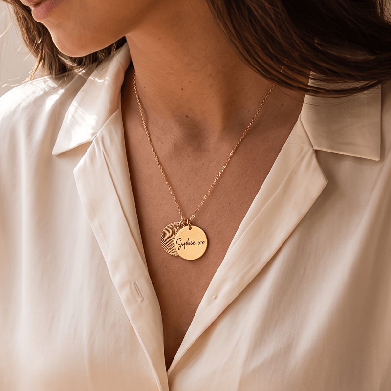 Personalized Stainless Steel Fingerprint Necklace