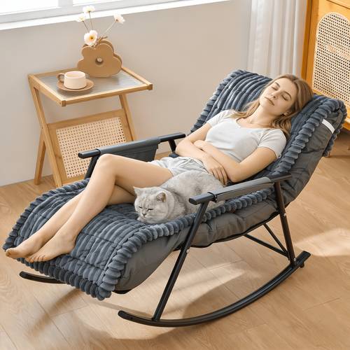 larawan ng item 1pc winter na cushion, one-piece na pinagsamang recliner cover, madaling modernong maikling plush na cover, angkop para sa kasama ang office chair cushion/computer chair cushion/dining chair cushion/leisure recliner cushion