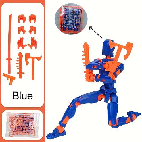 movable doll model creative assembled office desktop ornaments holiday decorations very suitable for birthday easter halloween christmas gifts with 3 sets of and 4 kinds of additions
