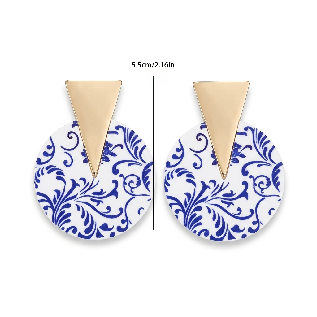 Women's Vintage Bohemian Geometric Triangle Dangle Earrings