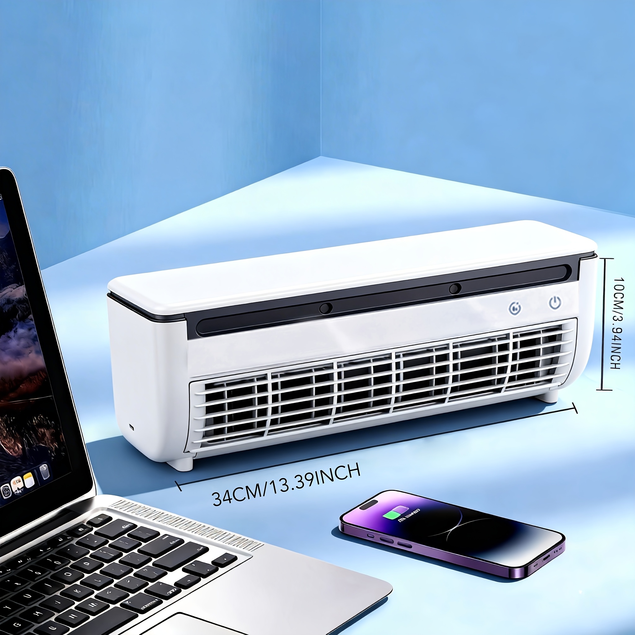 Humidifier And Cooling Fan | Usb Rechargeable, Ideal For , Camping, And Travel | Rapid Cooling With Digital Display | Compact, Lightweight Rv Essential